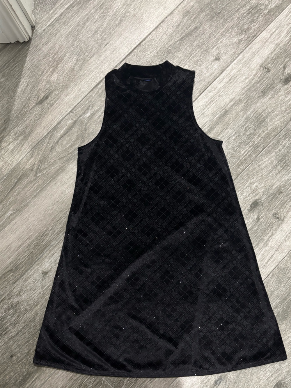 Aeropostale Black Textured Sleeveless Dress